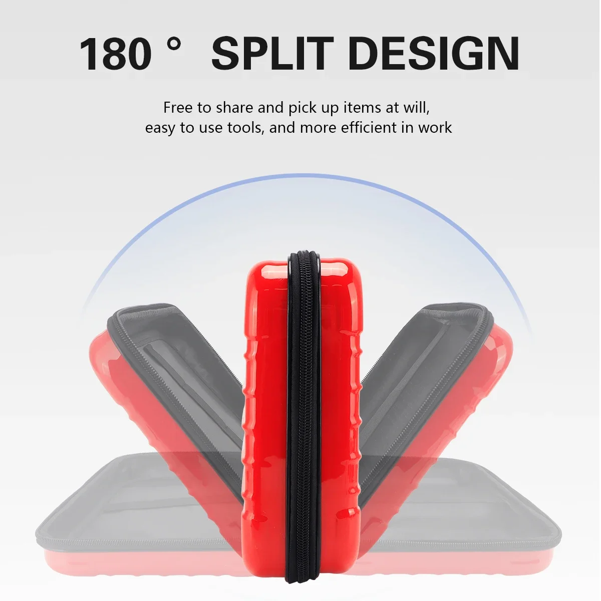 Red Barber Shockproof Hair Scissors Case - Crush-Resistant, Waterproof Styling Tool Box
