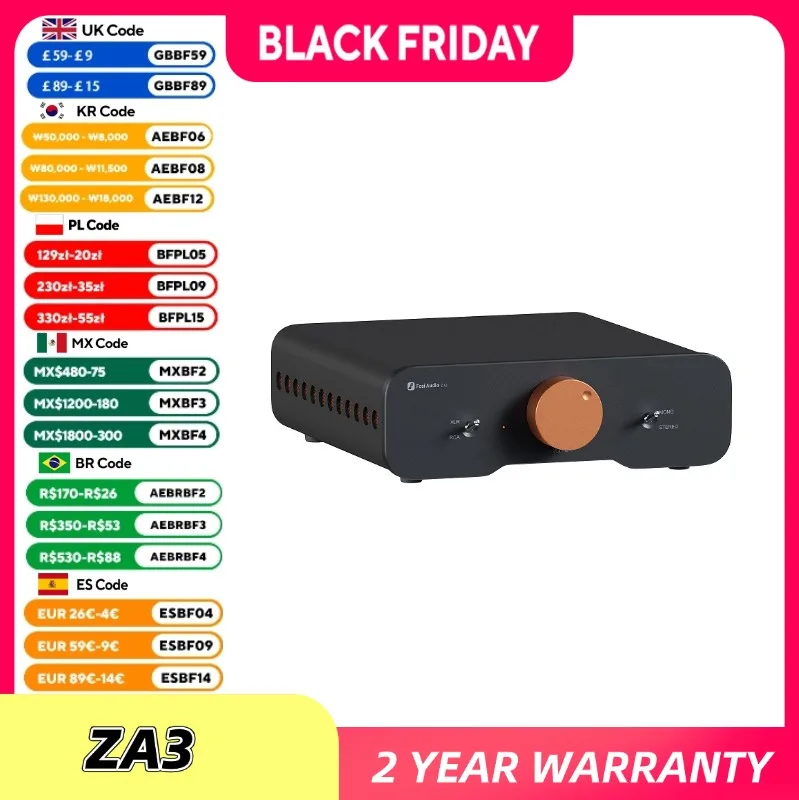 Fosi Audio ZA3 ステレオパワーアンプ TPA3255 クラス D HiFi