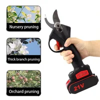 Sécateur électrique 48V, ciseaux électriques sans fil avec 2 batteries rechargeables, outil de jardinage pour la coupe des branches d'arbres 4