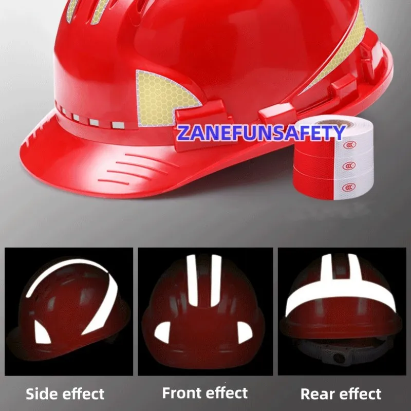 Construction Safety Helmet Reflective Stripes Vents Engineering Work Helmet Ventilated Lightweight Mining ABS Safety