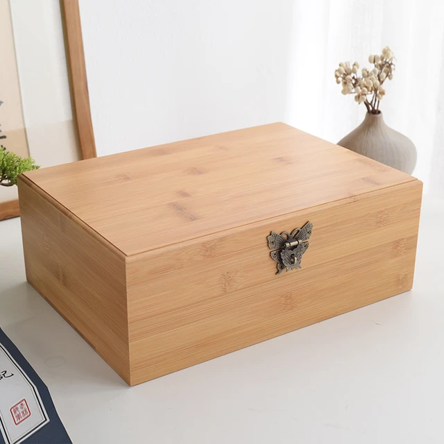 Wooden Storage Box Retro Chest  Treasure Chest Storage Box Us - Wooden Box  Desktop - Aliexpress