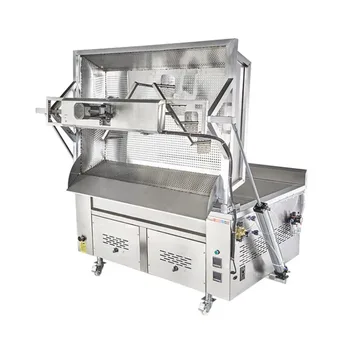 เครื่องทอดอุตสาหกรรม 50 กก. แบบต่อเนื่อง อัตโนมัติ ใช้แก๊สและไฟฟ้า สำหรับทอดเฟรนช์ฟรายส์ ขนมขบเคี้ยว โดนัท อุปกรณ์ครัวเชิงพาณิชย์ 1