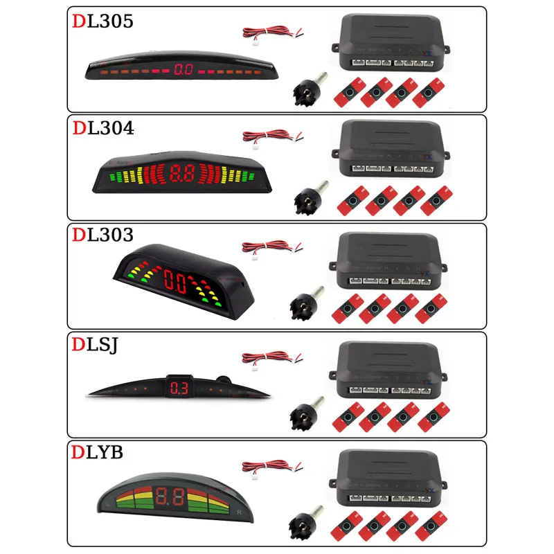 Car LED Parking Sensor Set 4 Probes for parking sensor kit,led parking sensor kit,parking sensor,car led parking sensor