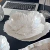 In Nordic modern flower-shaped fruit bowl shaped household candy salad plate luxury pearl snacks plate net red plate 3