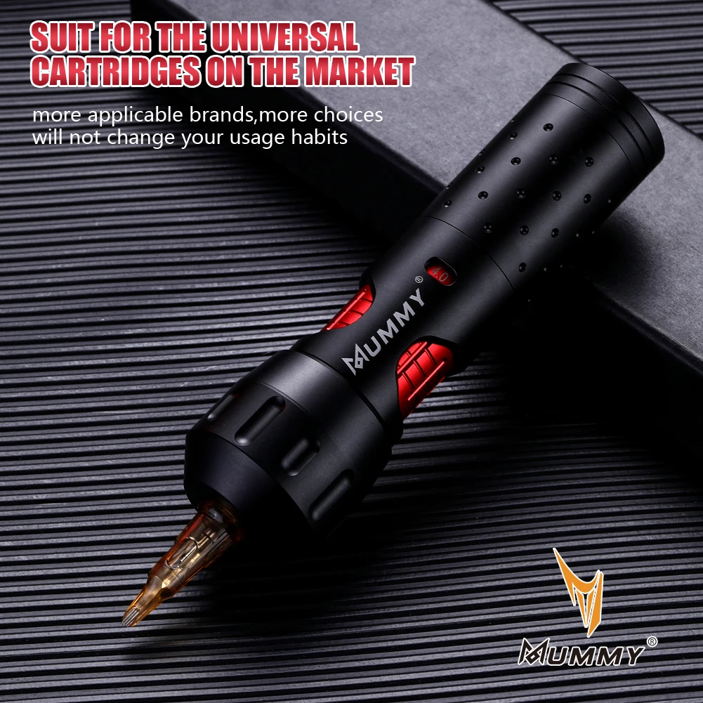 Mummy Pharaoh Wireless Tattoo Machine Adjustable Stroke Length Swiss Motor Tattoo Pen