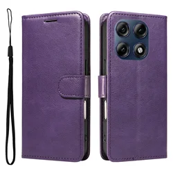 Elegant Flip Leather Wallet Case with Kickstand and Card Holder Cover - Motorola Edge 70 Fusion+ (PURPLE)