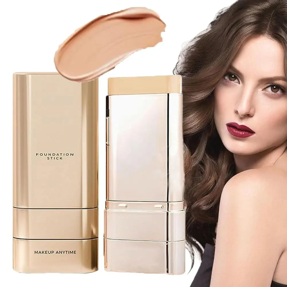 2 In 1 Matte Foundation Stick Velvet Hydrating High Coverage Cream Foundation Flawless Makeup Highly Malleable makeup cosmetics,makeup cream,stick foundation