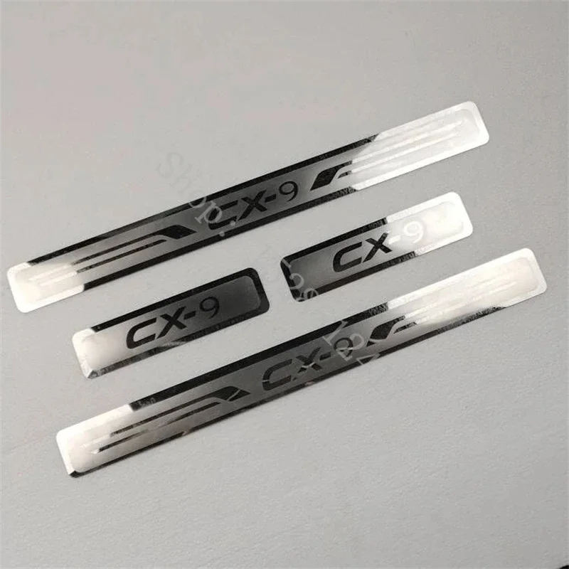 

Door Sill Protector Car Accessories For Mazda Cx9 Cx-9 2007-2015 Auto Threshold Scuff Plate Stickers Steel Pedal Trim Styling