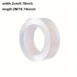 Durable Clear Nano Adhesive Tape - Strong, Washable & Waterproof (2m)