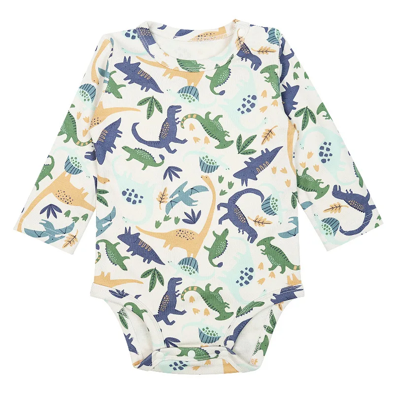 Newborn Baby Belly Protector Baby Pajamas Cotton One-piece Clothes Dinosaurs Baby Rompers Organic Cotton Clothes