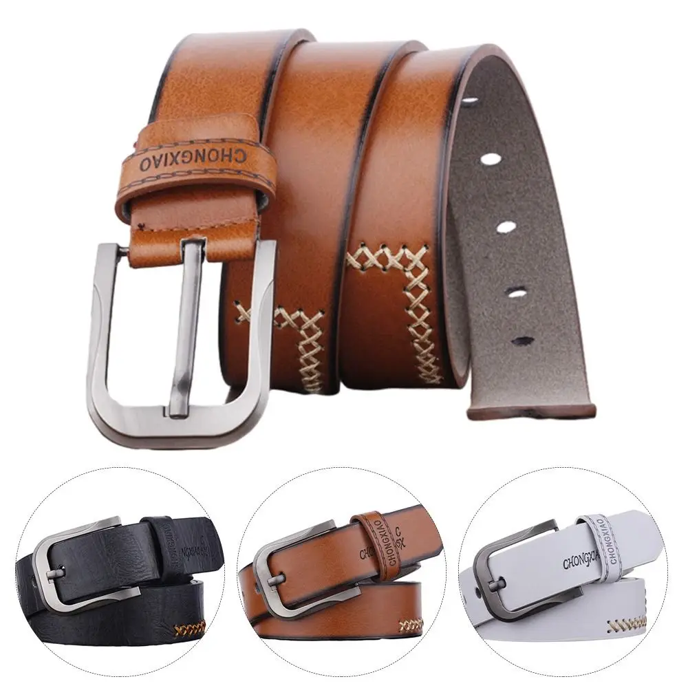 

Casual Leather Belt Fashion Cowboy Vintage Pants Bands Pin Buckle Waistband Men's Belt