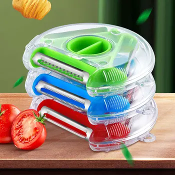1 PC 3 In 1 Multifunctional Peeler ผักผลไม้ Peeler หั่น Peeling Artifact ครัวเครื่องมืออุปกรณ์เสริม 1