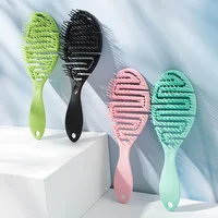 Hollow Out Wet Curly Hair Brushes Detangling Hair Comb Hair Brush 1