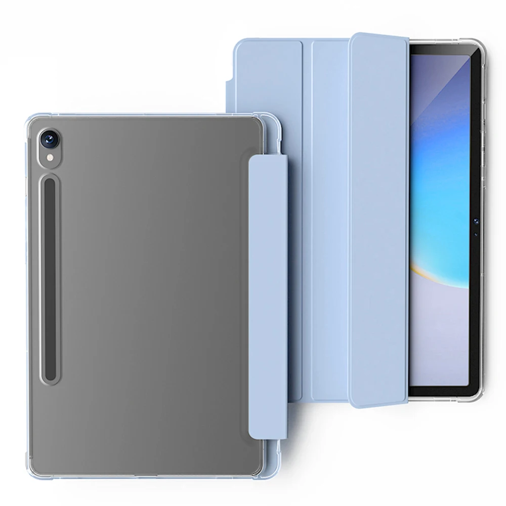 Crystal Clear Tablet Case with Pencil Slot and Auto Sleep/Wake Function