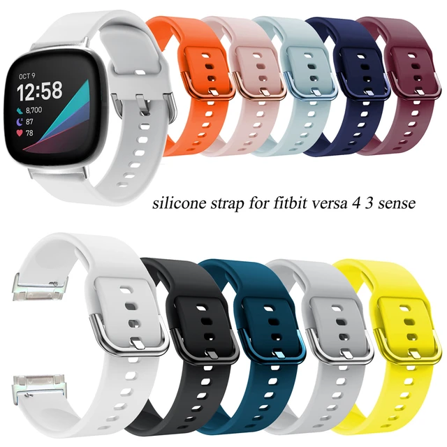 Watch Strap For Fitbit Versa 4 Band Sport Silicone Bracelet Wristband For Correa  Fitbit Versa 4 Bands Fitbit Sense Accessories - Watchbands - AliExpress