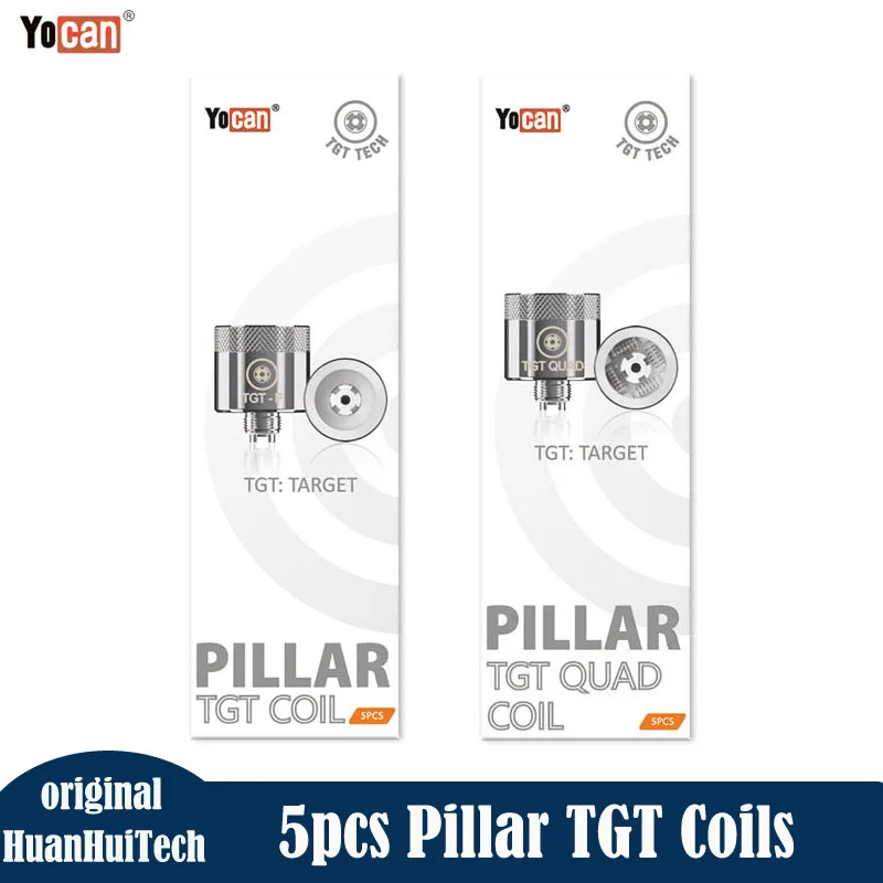 

Новинка 5 шт. оригинальные Yocan Pillar TGT/ TGT четыре катушки 510-Резьбовые катушки текстурированные края сменные катушки для атомайзера