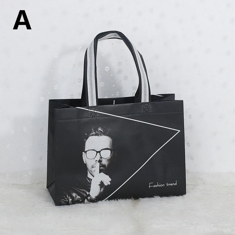 Description Picture 4 of itemFlower Print Shopping Bag Tote Non-woven Fabric Eco Handbag Travel Grocery Folding Bags Clothing Packaging Bag Gifts Valentine's
