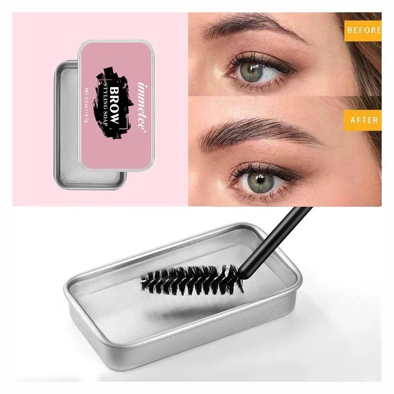 

1pcs Waterproof 3D Eyebrow Styling Cream Quick-drying Makeup Eyebrow Sculpt Soap Natural Wild Brow Pomade Setting Gel Wax