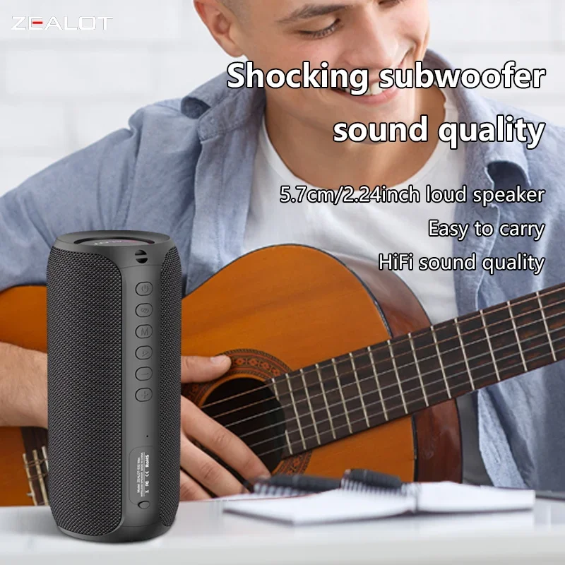 ZEALOT S32Max ポータブル ワイヤレス スピーカー 20W RGB ライト付き