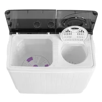 Washing Machine Twin Tub with Built-in Drain PumpSemi-automatic Twin Tube for Apartment  Dorms RVs  Camping and More 1