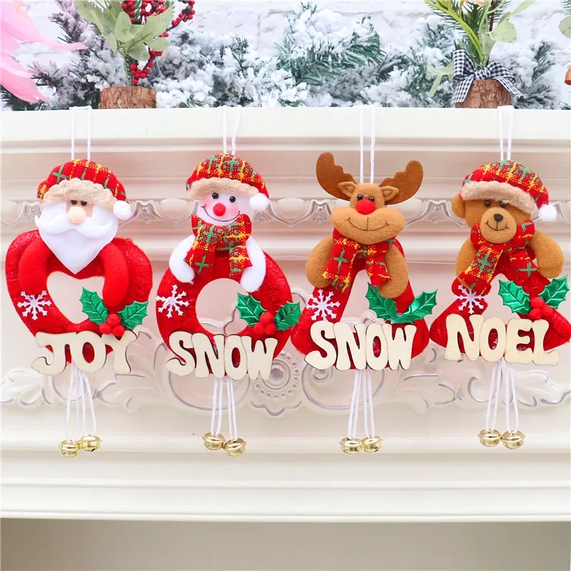

Christmas Decorations Christmas Tree Pendant Alphabet Wood Label Snowman Cloth Hanging Fireplace Window Bell Hanging Ornaments
