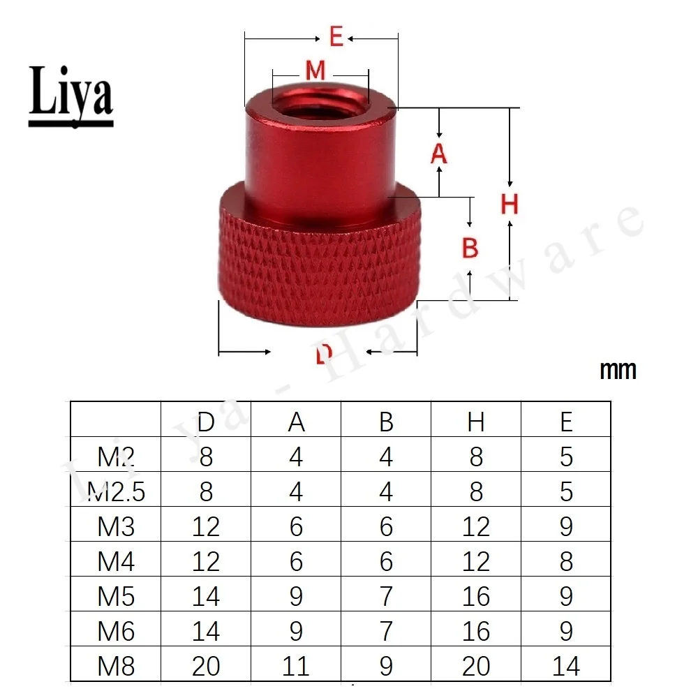 M2 M3 M3.5 M4 M5 M6 Blind hole Hand Nut Knurled Aluminum Thumb nut for Locking airflame aluminum alloy Tighten Handnut 2-10pcs