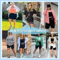 Women's High-Waisted Yoga Shorts Plus Size Workout Leggings with Dual Pockets Stretch European Style Activewear for Gym & Casual - Image 2