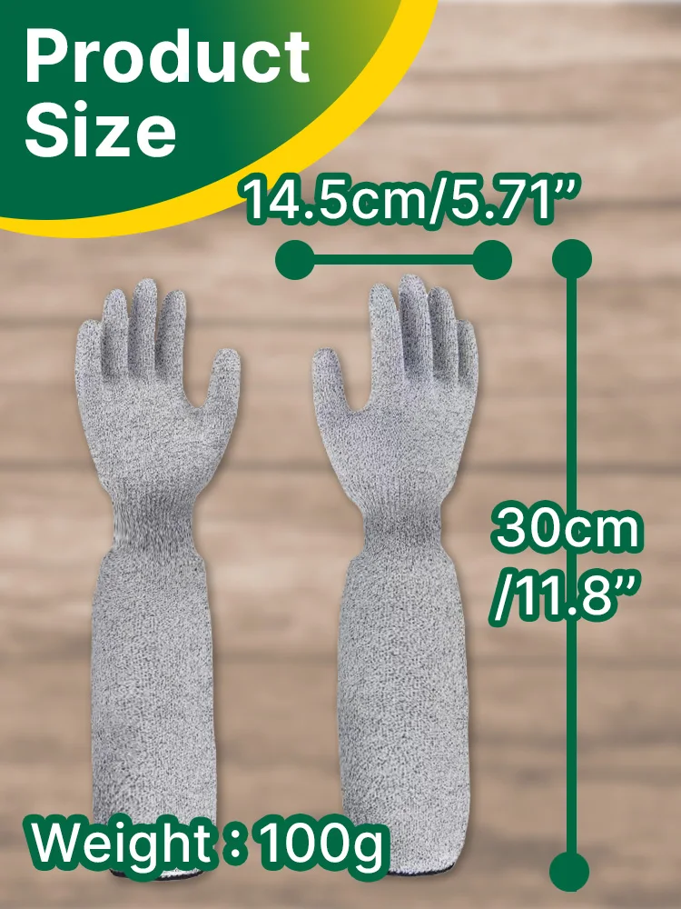 Description Picture 3 of itemAnti-cut garden work gloves HPPE material extra long garden gloves can protect palms and arms New garden protection tools