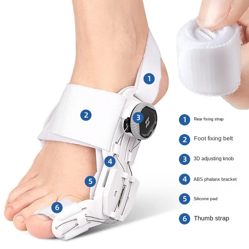 Bunion Corrector Unisex Foot Hallux Valgus Braces Rotatable Toe Separator Straightener Adjustable Pedicure Finger Toe