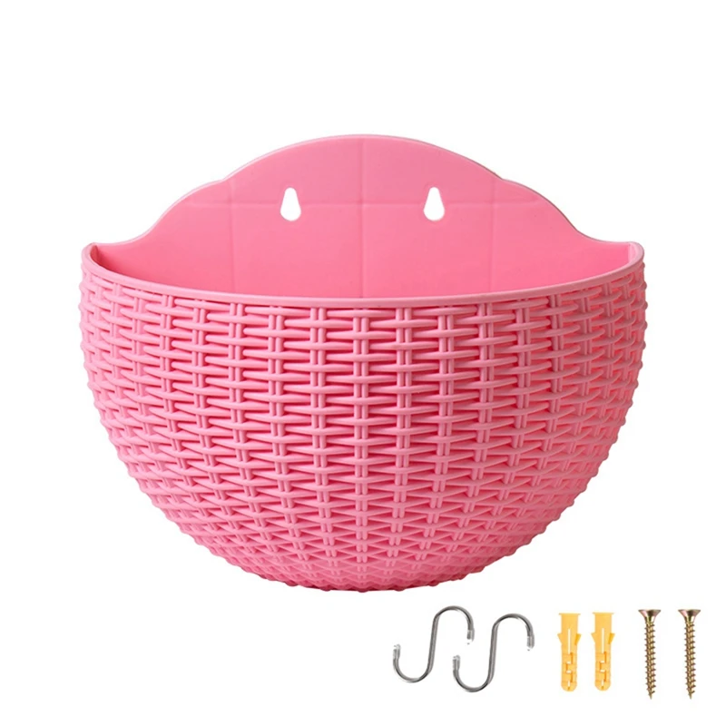 

Wall Planter Wall-Mounted Planter Semi-Circular Fence Planter With Drain And Hooks Wall-Mounted Planter