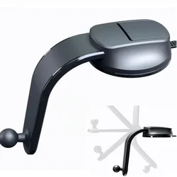 Universal Dashboard Phone Holder with Reusable Suction Cup and 360° Rotation (Black)