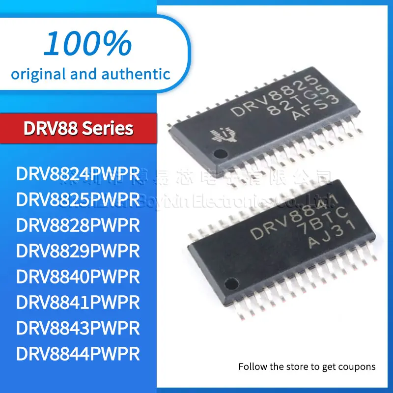 

DRV8824PWPR DRV8825PWPR DRV8828PWPR DRV8829PWPR DRV8840PWPR DRV8841PWPR DRV8843PWPR DRV8844PWPR motor driver IC chip TSSOP-28