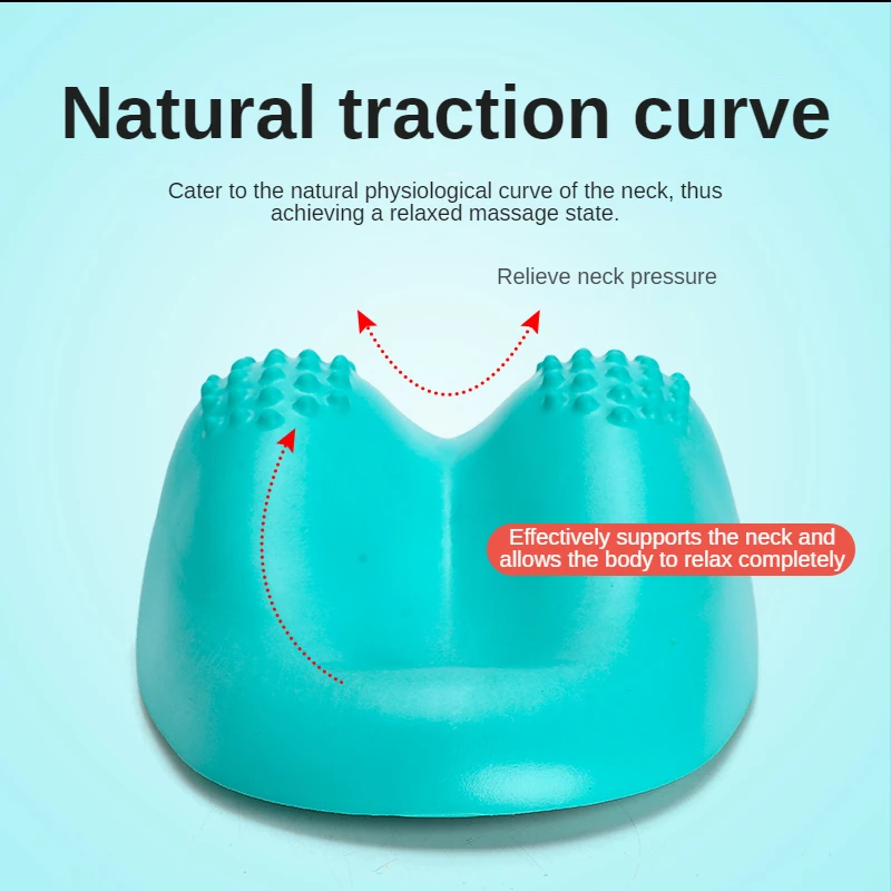Neck Massager Pillow Finger Pressure Weighted Relief Neck Shoulder Massage Healing Cushion Cervical Chiropractic Traction Device