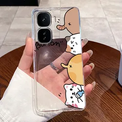 Clear Silicone Soft TPU Back Cover with Cute Rabbit Cat Design for Vivo iQOO Neo10 Pro+ (China) (TPU - TPU401)