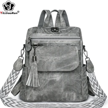 Zaini da donna Zaini alla moda Zaino da viaggio grande da donna Borse da scuola grandi per ragazze Zaini in pelle tinta unita da donna