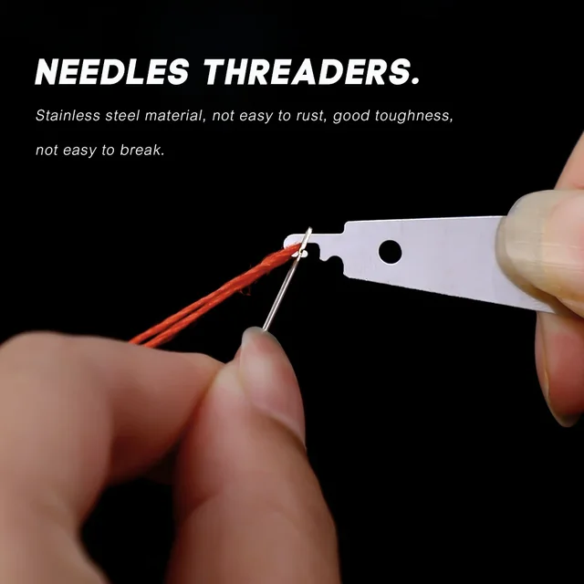 1-50PCS Stainless Steel Needle Threaders Inserter Embroidery Needle Threader Threading Device DIY Needlework Cross Embroidery 5
