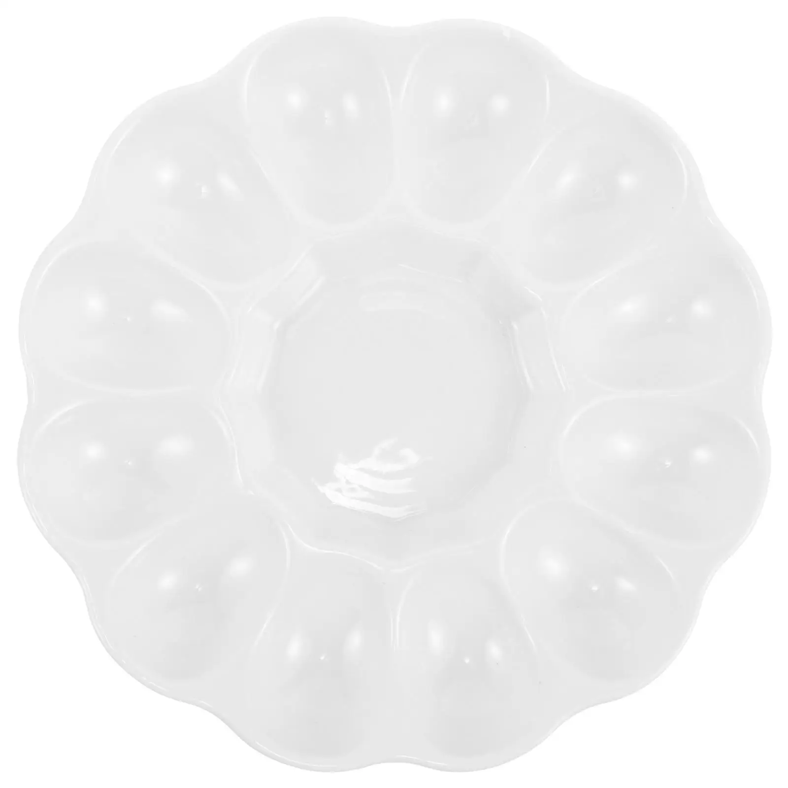 Easter Egg Tray Deviled Serving Platter Seafood Pantry Clear Ceramic Dish Recipes 6