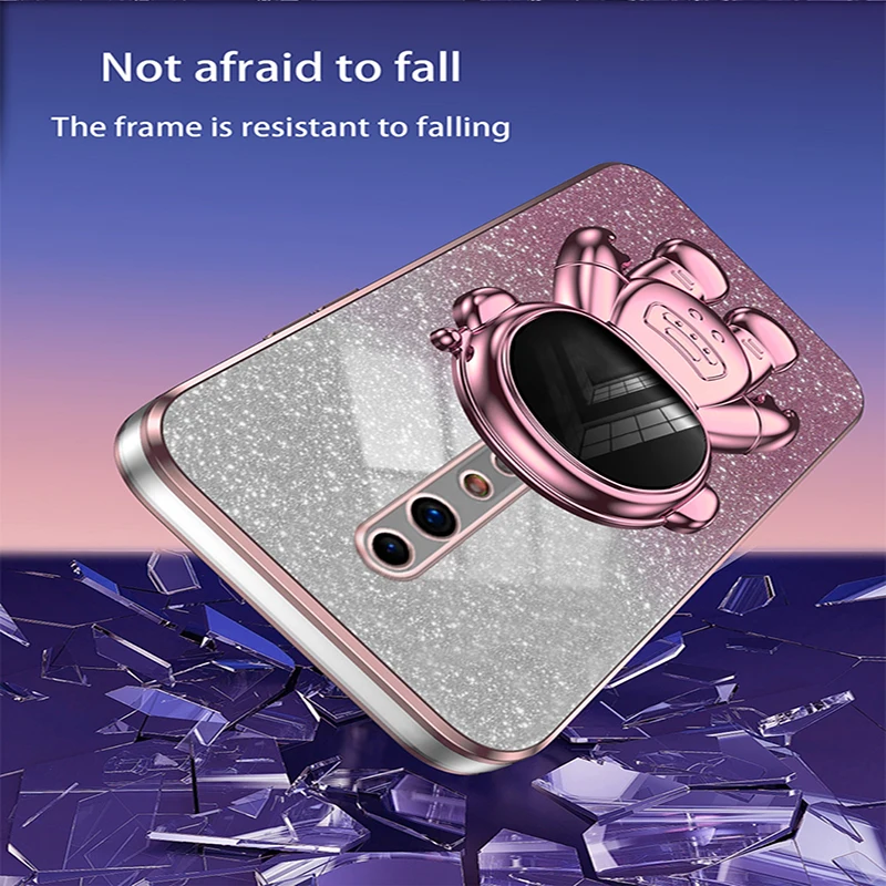Luxury Cute Glitter Electroplated TPU Soft Case with Kickstand