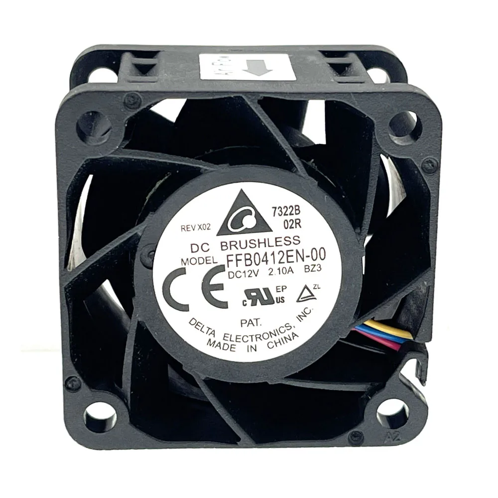 Super Alta Velocidade 40 mm 4cm Ventilador de Refrigeração para Delta Ffb0412en00 40x40x28 mm Duplo Rolamento de Esferas 12v 25000rpm 1u 2u Servidor Refrigeração Novo - Imagem 4