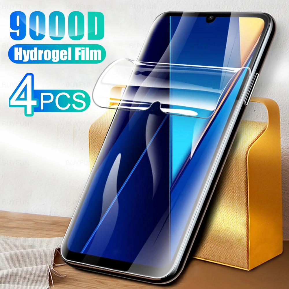 

4 шт. прозрачная Противоударная защита экрана для Xiaomi Poco C65 Гидрогелевая пленка pofo poko pocophone c 65 65c 6,74 дюйма не стекло