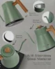 Electric Gooseneck Kettle, 1200W Electric Tea Kettle Real Wood Handle, 34oz Pour Over Electric Kettle for Coffee & Tea, 18/8 4