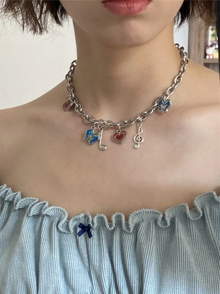 Ожерелье с подвеской-иконой в стиле Харадзюку для женщин и девушек колье