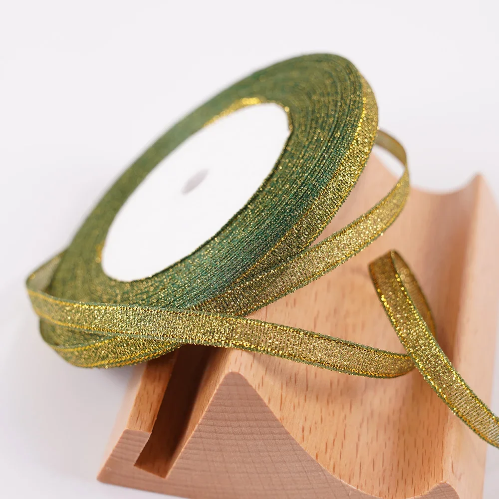 22m Glitter Silver/Gold Ribbon for DIY Crafts, Gift Wrapping, and Decor