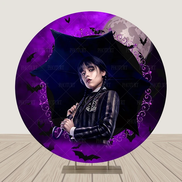 7 Options Wednesday Addams Backdrop Kids Birthday Photography Background TV  Show Poster Vinyl Polyester Photo Booth Props - AliExpress