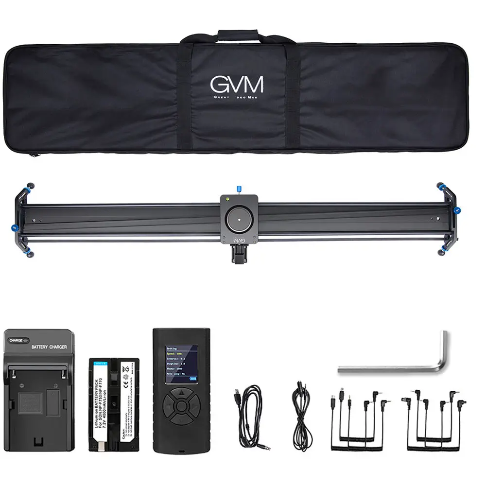 GVM 48" 120cm Professional Video Aluminum Alloy Motorized Camera Slider Track Dolly Video Stabilizer Rail GT-J120D
