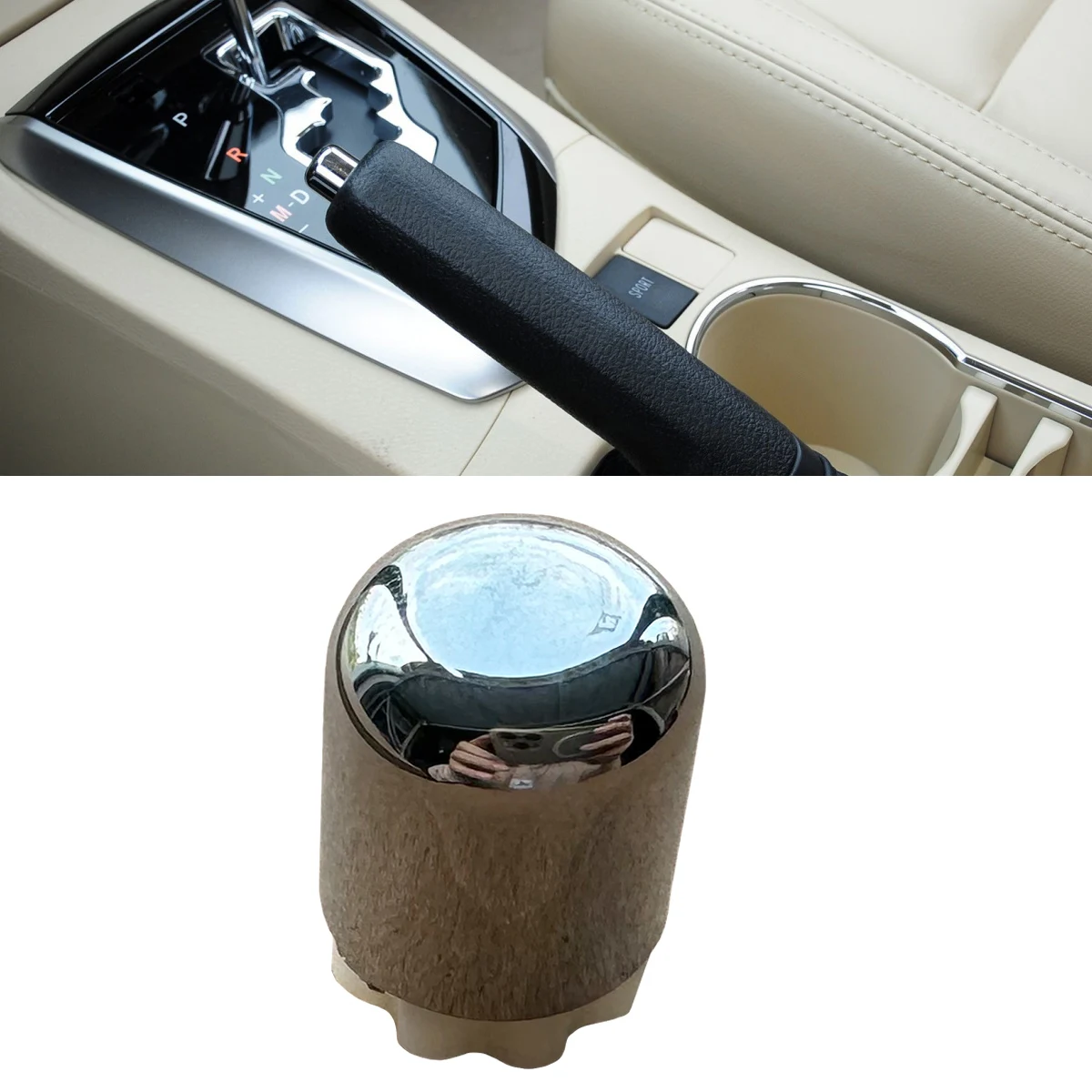 Interior Chrome Parking Handbrake Lever Button trim for Toyota Auris mk2 Corolla mk11 E160 E170 E180 2012-Hybrid Levin