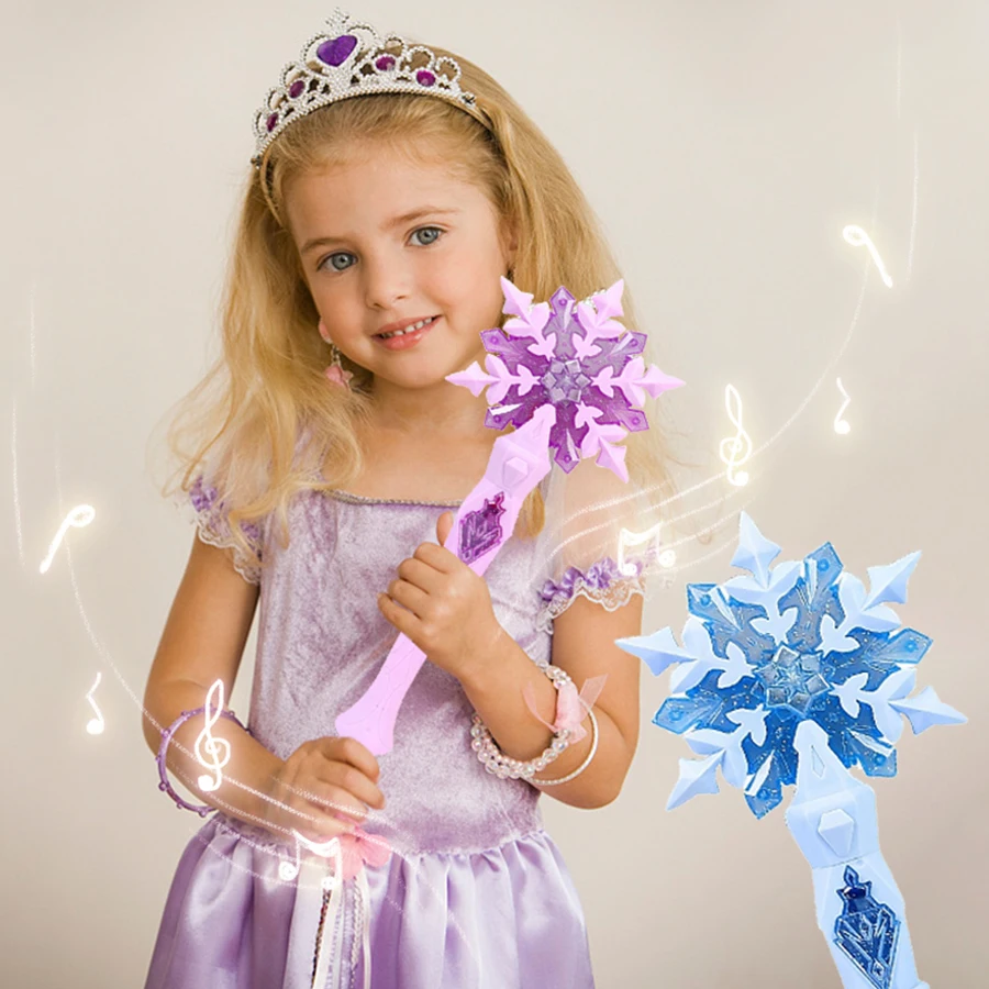 Dreamy Snowflake Magic Wand - Sparkling Fairy Toy for Girls Perfect Birthday Holiday Gift