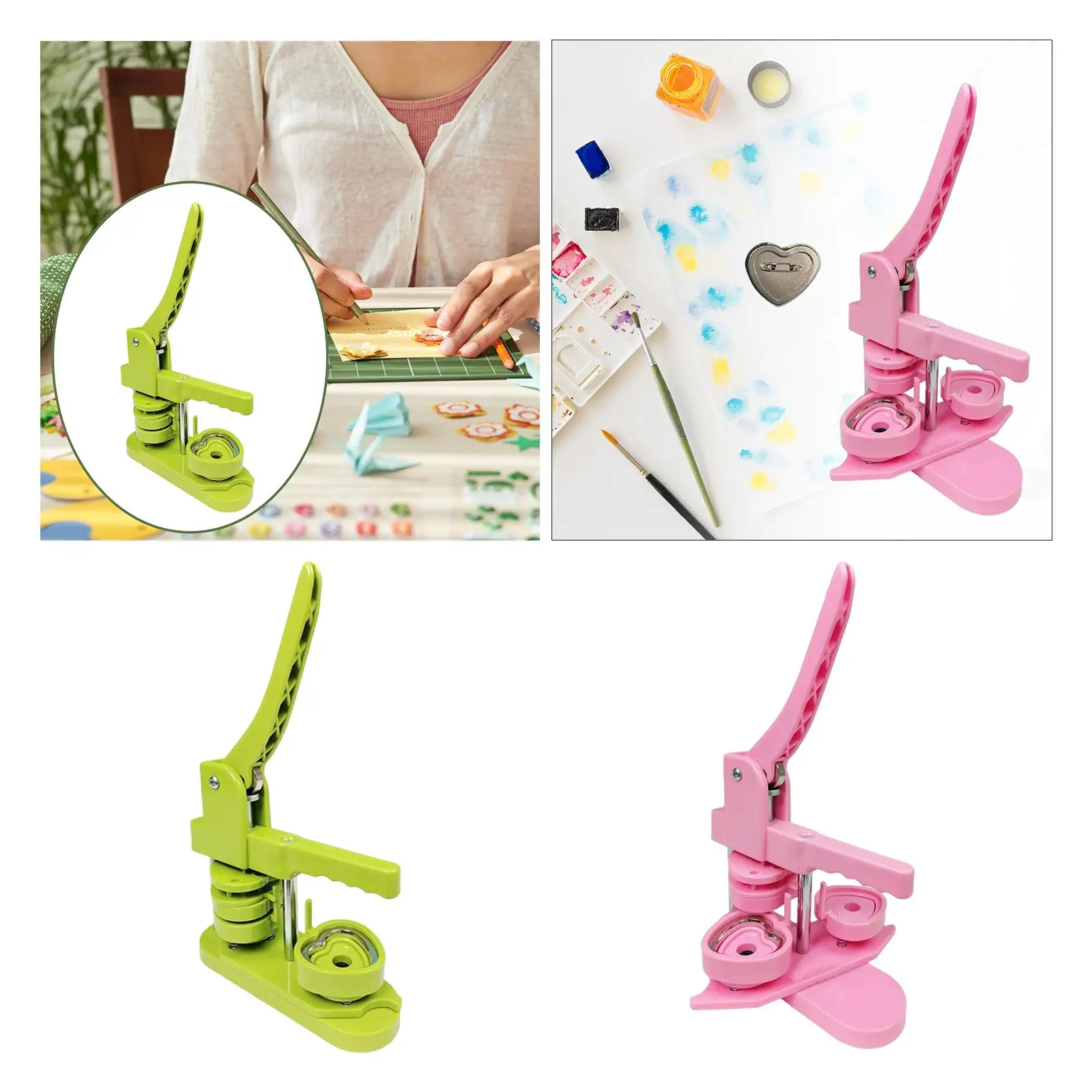 DIY Badge Making Machine Heart Shaped Button Press Machine Button Making Supplies Pin Base
