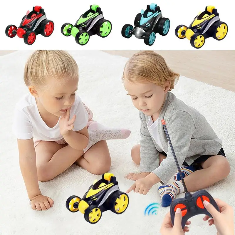 

RC Cars Stunt Remote Control Car 360 Turn Over Rotating Electric Race Stunt Toy With All Terrain Tires Recharge Toy Car For Kids