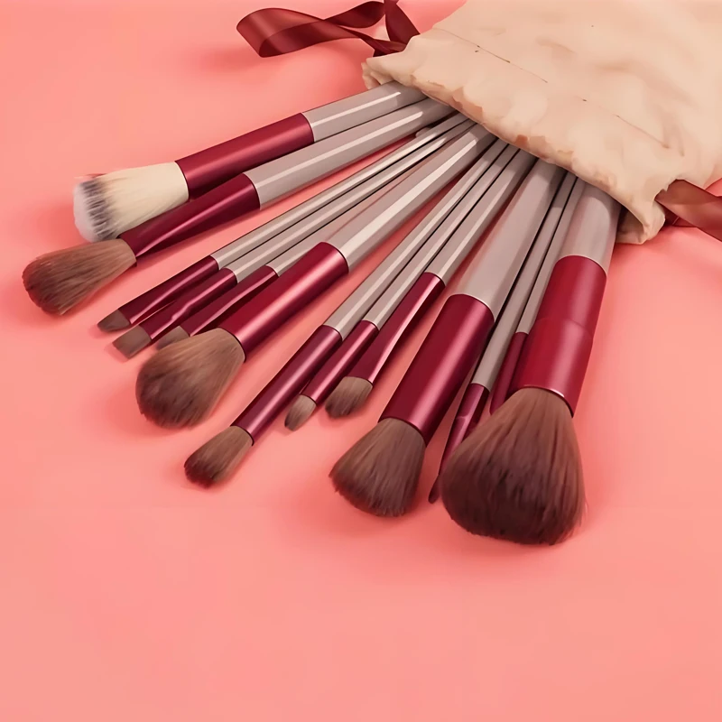 Makeup Brushes Set 13PCS Professional Foundation Blush Eyebrow Powder Kabuki Vegan Travel Case Soft Synthetic Cosmetic Brush Kit makeup brush set makeup brush makeup tool set makeup tool